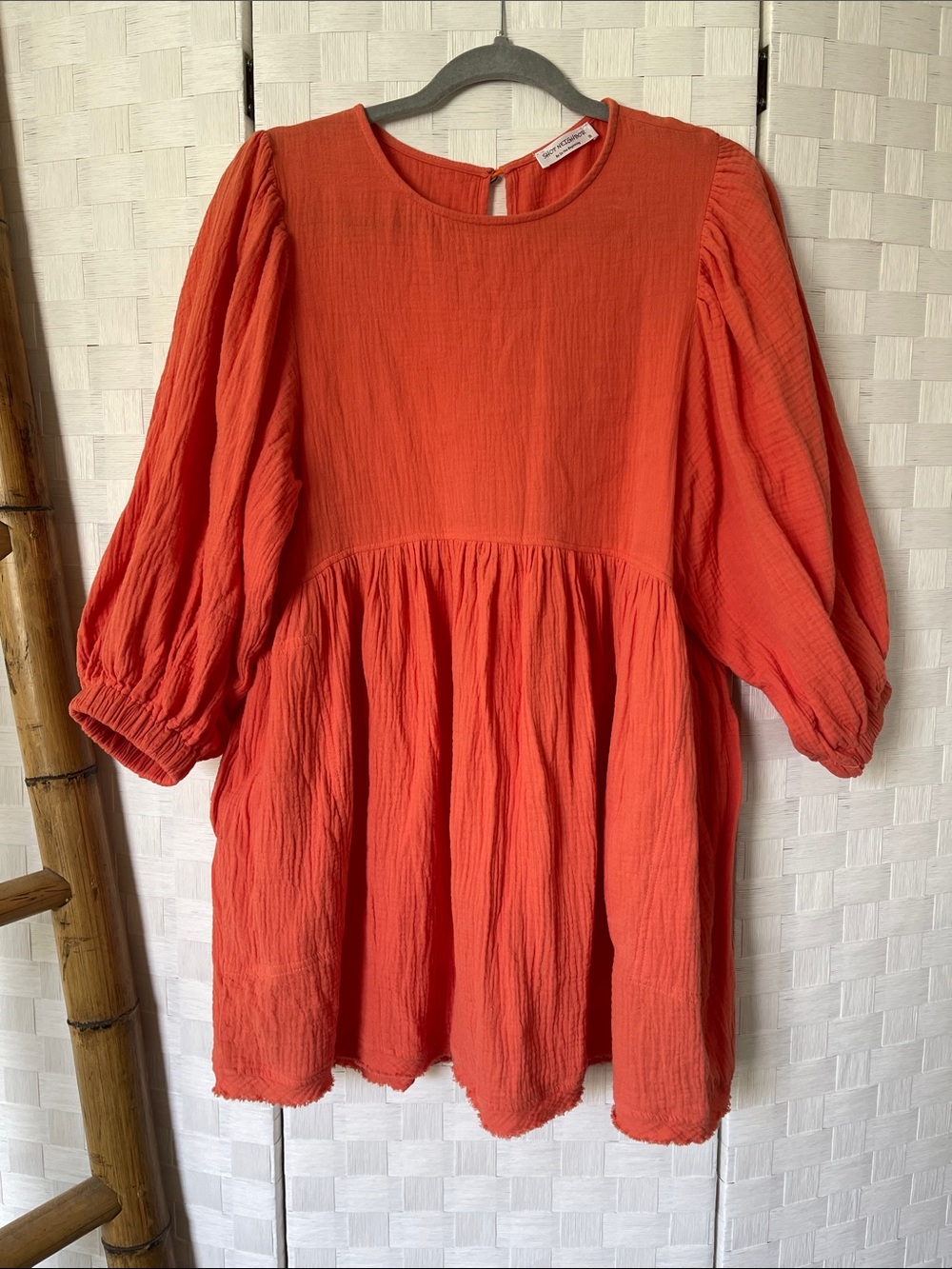 Shop Neighbor Gauze Babydoll Dress🍊